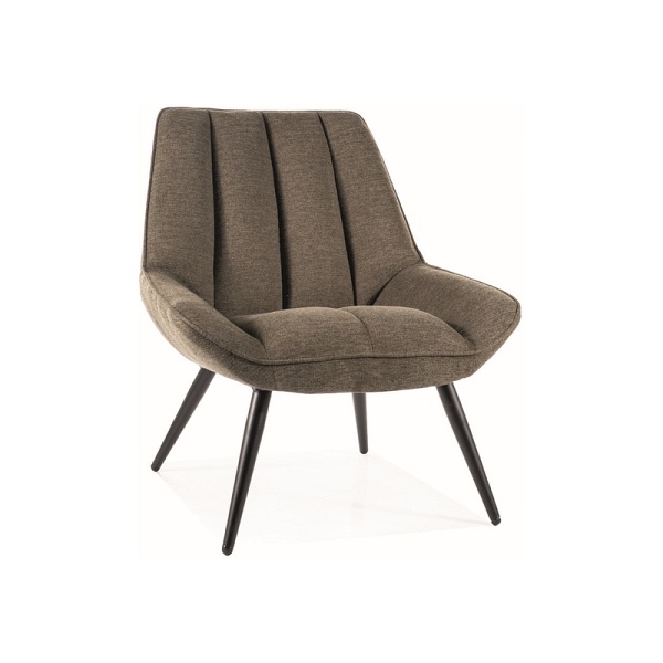 Fotel CELLA brego czarny stelaż/ oliwka 77 - Signal