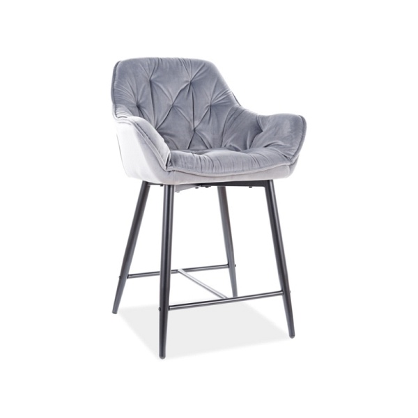 Hoker CHERRY h-2 velvet czarny stelaż/szary bluvel 14 - Signal