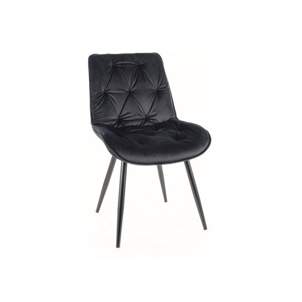 Krzesło CHERRY ii velvet czarny stelaż/czarny bluvel 19 - Signal