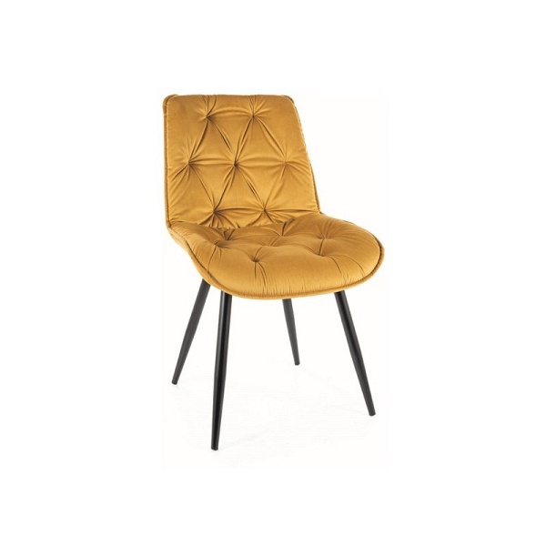 Krzesło CHERRY ii velvet czarny stelaż/szary bluvel 14 - Signal