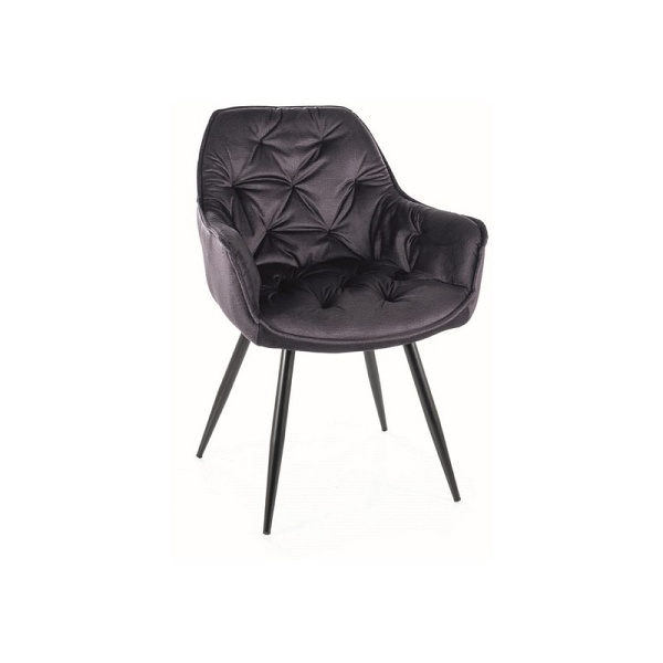 Krzesło CHERRY monolith czarny stelaż/szary 97 - Signal