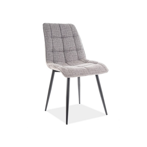 Krzesło CHIC czarny stelaż/szary tap.144 - Signal