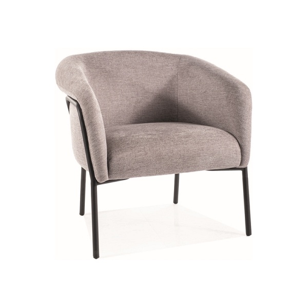 Fotel CLOVER brego czarny stelaż/ szary 07 - Signal