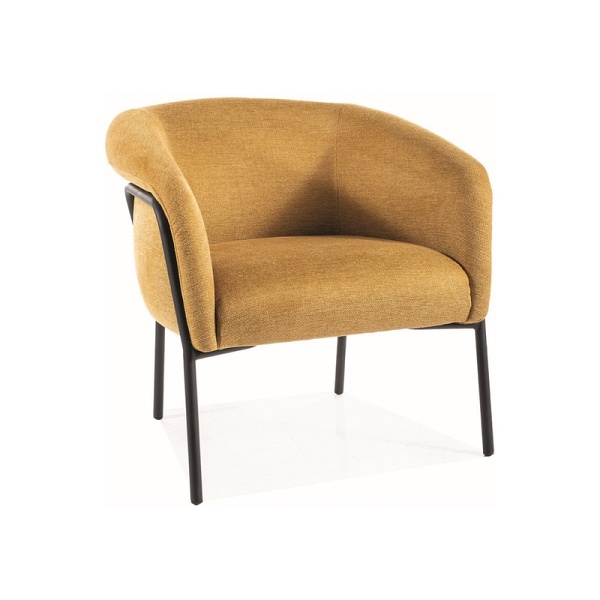 Fotel CLOVER brego czarny stelaż/ curry 68 - Signal