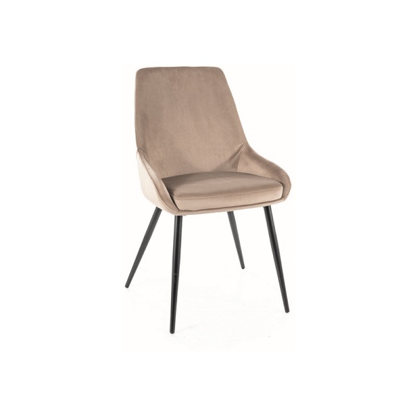 Krzesło COBE velvet czarny stelaż / c. beż bluvel 40 - Signal