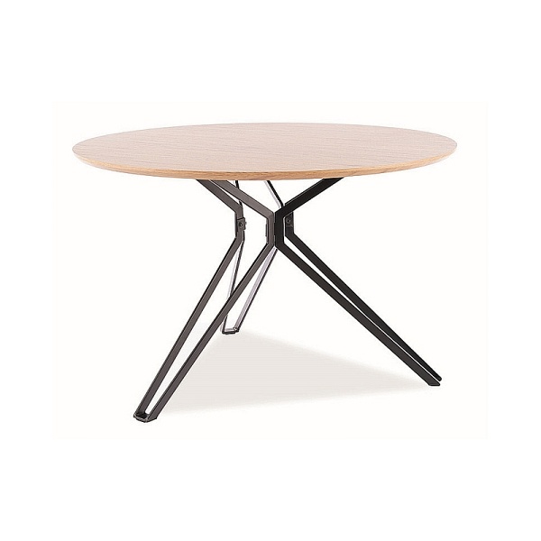 Stół COLT dąb/czarny stelaż fi 120 - Signal