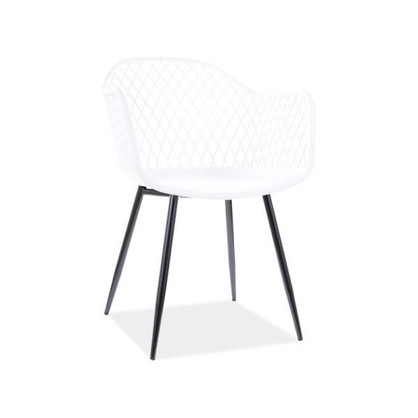 Krzesło CORRAL b czarny stelaż / biały - Signal