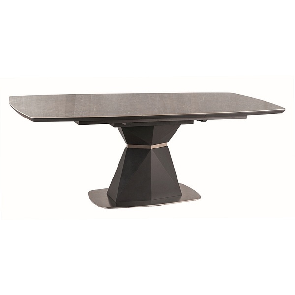 Stół CORTEZ ceramic szary efekt marmuru/antracyt mat 160(210)x90 - Signal