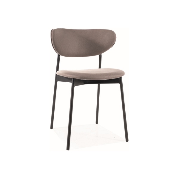 Krzesło DAN stelaż czarny / beż tap.221 - Signal