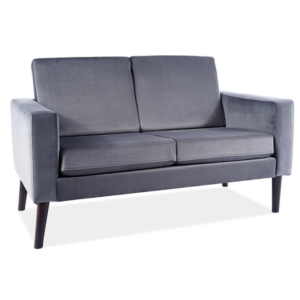 Sofa DARLA velvet szary bluvel 14 / wenge - Signal