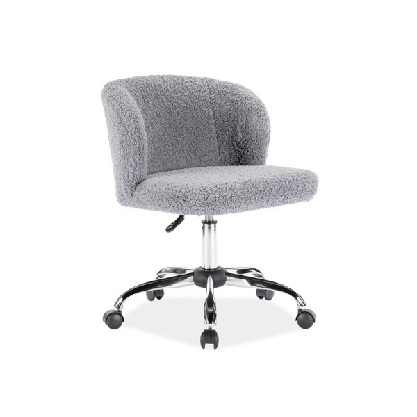 Fotel obrotowy DOLLY baranek szary - Signal