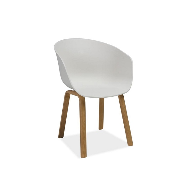 Krzesło EGO kolor dąb/biały - Signal