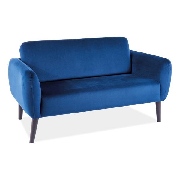 Sofa ELSA velvet granatowy bluvel 86 / wenge - Signal