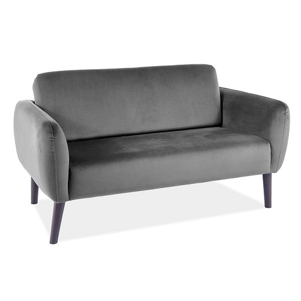 Sofa ELSA velvet szary bluvel 14 / wenge - Signal