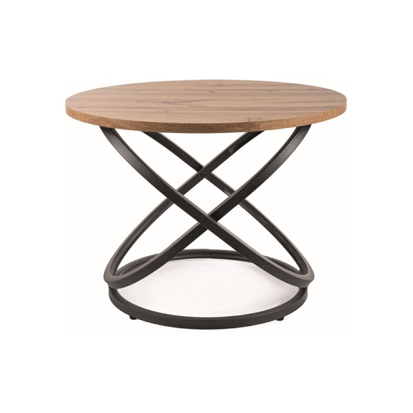 Ława EOS d dąb artisan/czarny fi60 - Signal