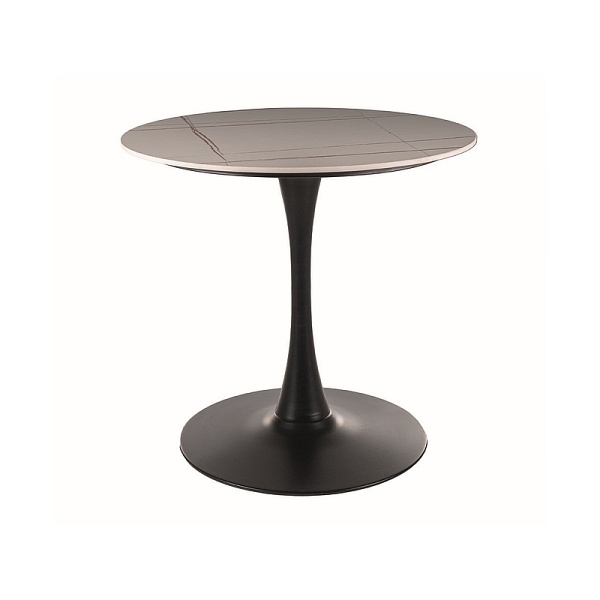 Stół ESPERO biały mat/czarny  fi 80 - Signal