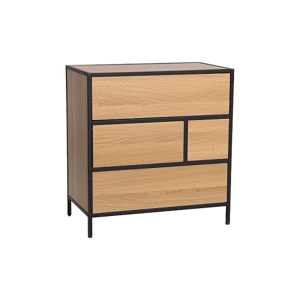 Komoda GEO k4 dąb/czarny - Signal