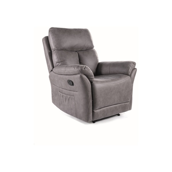 Fotel rozkładany HADES szary tap.207 - Signal