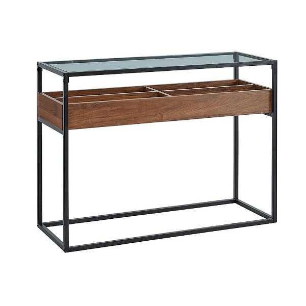 Ława HARMONY c transparentny+orzech/czarny 110x40 - Signal