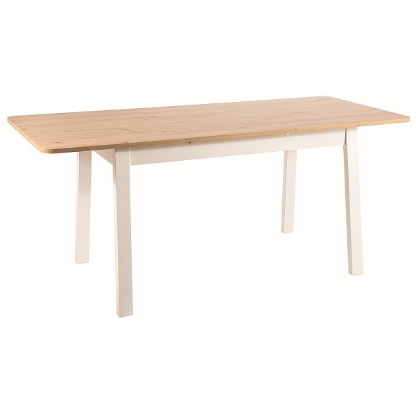 Stół IKAR dąb artisan / biały 124(168)x74 - Signal