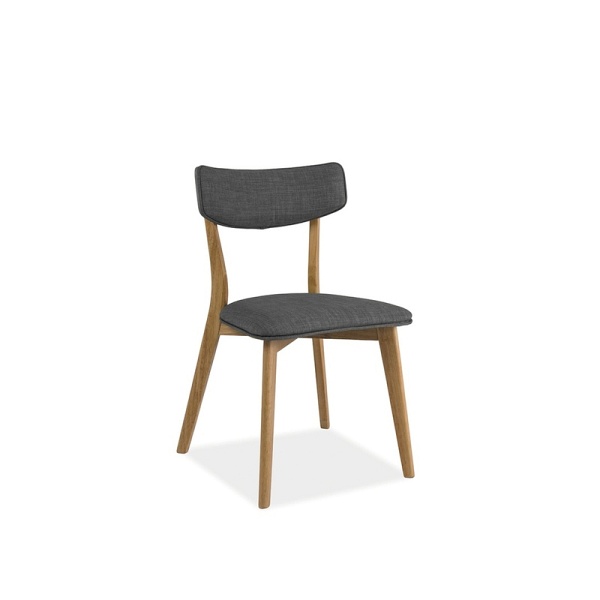 Krzesło KARL dąb/szary tap.40 - Signal