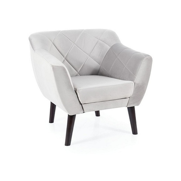 Fotel KARO 1 velvet j. szary bluvel 03 / wenge - Signal