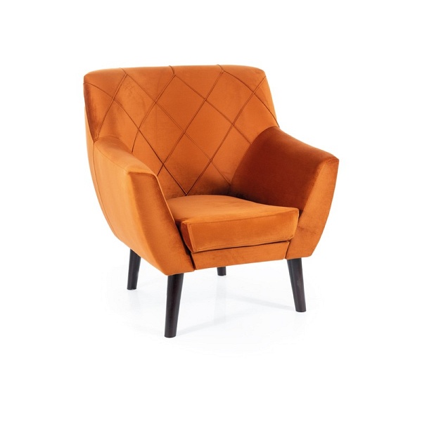 Fotel KIER 1 velvet cynamon bluvel 4215 / wenge - Signal