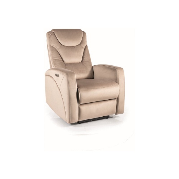 Fotel rozkładany KRONOS velvet ciemny beż bluvel 40 - Signal