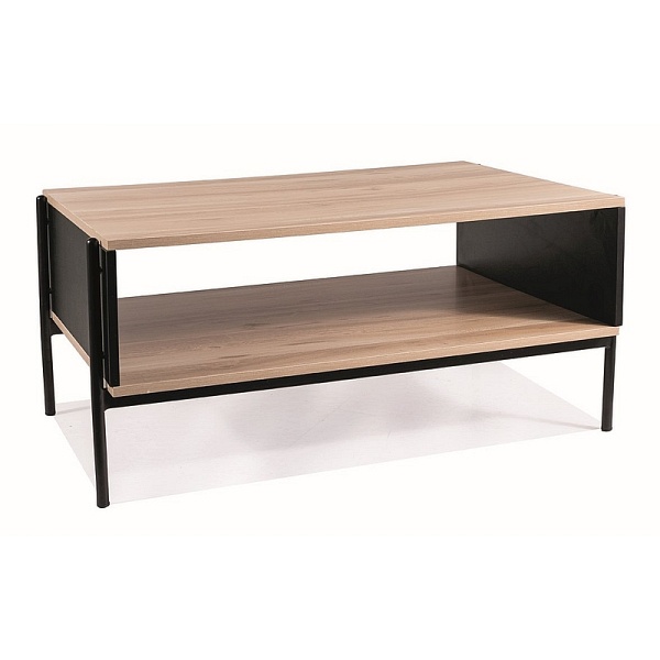 Ława KARINA a dąb/czarny mat 90x60x41 - Signal