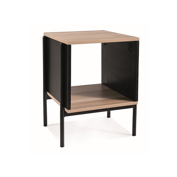 Ława KARINA b dąb/czarny mat 40x40x51 - Signal