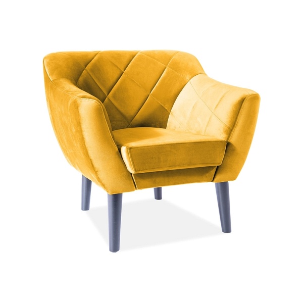 Fotel KARO 1 velvet curry bluvel 68 / wenge - Signal