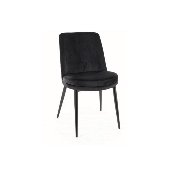 Krzesło KAYLA velvet czarny stelaż / czarny bluvel 19 - Signal