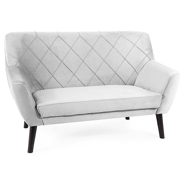 Sofa KIER 2 velvet j. szary bluvel 03 / wenge - Signal