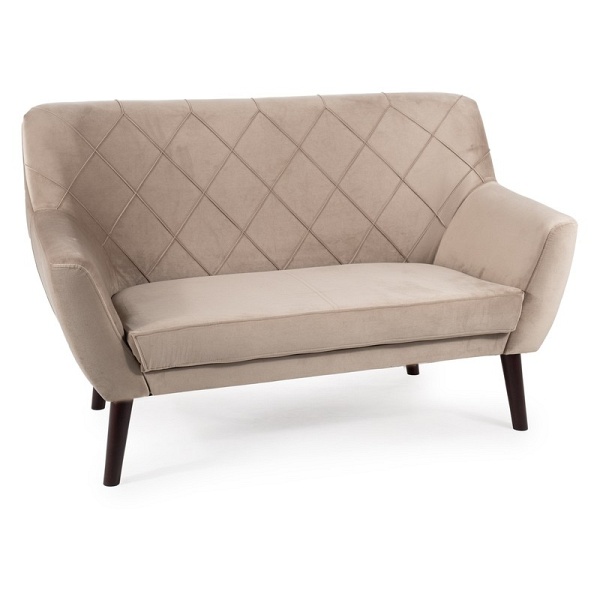 Sofa KIER 2 velvet c. beż bluvel 40 / wenge - Signal
