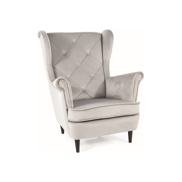 Fotel LADY velvet j. szary bluvel 03 / wenge - Signal