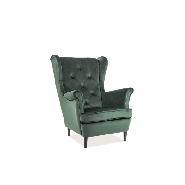 Fotel LADY velvet zielony bluvel 78 / wenge - Signal
