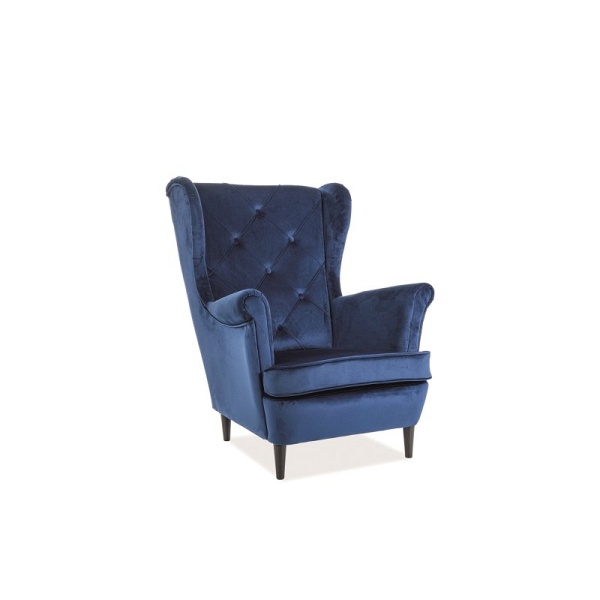 Fotel LADY velvet beż bluvel 28 / wenge - Signal