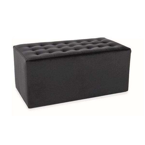 Puf LORI 2 velvet czarny bluvel 19 - Signal