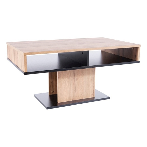 Ława LIBERA dąb wotan / czarny 60x100 - Signal