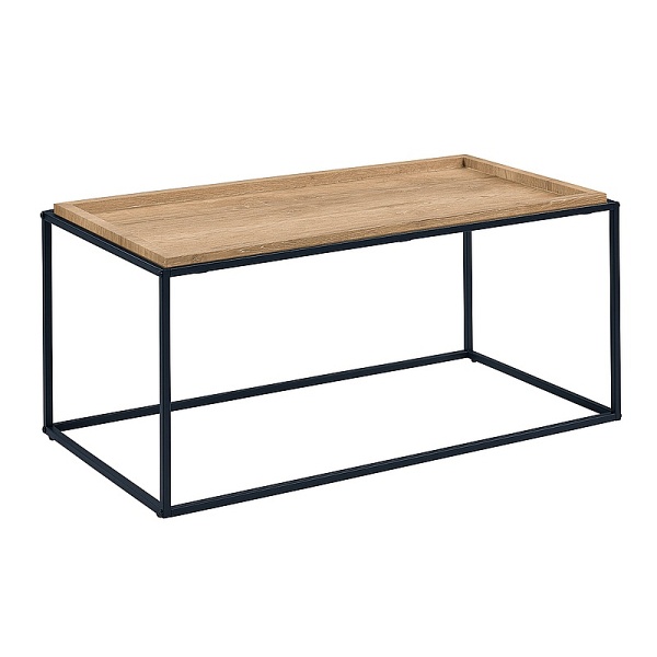 Ława MERIDA a dąb/czarny 100x50 - Signal