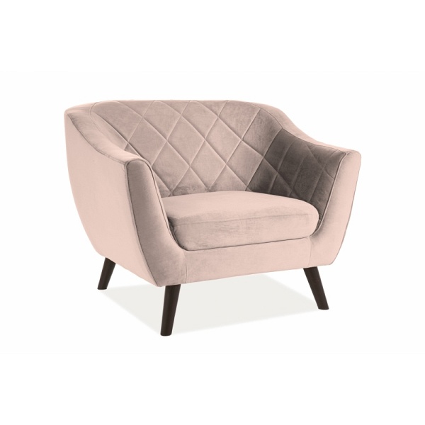 Fotel MOLLY 1 velvet beż bluvel 28 / wenge - Signal