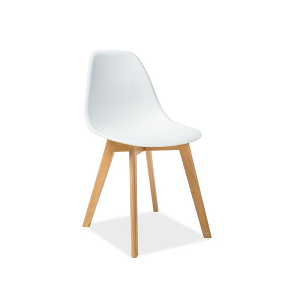 Krzesło MORIS buk/biały - Signal