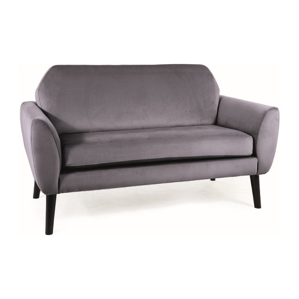 Sofa MENA velvet szary bluvel 14 / wenge - Signal