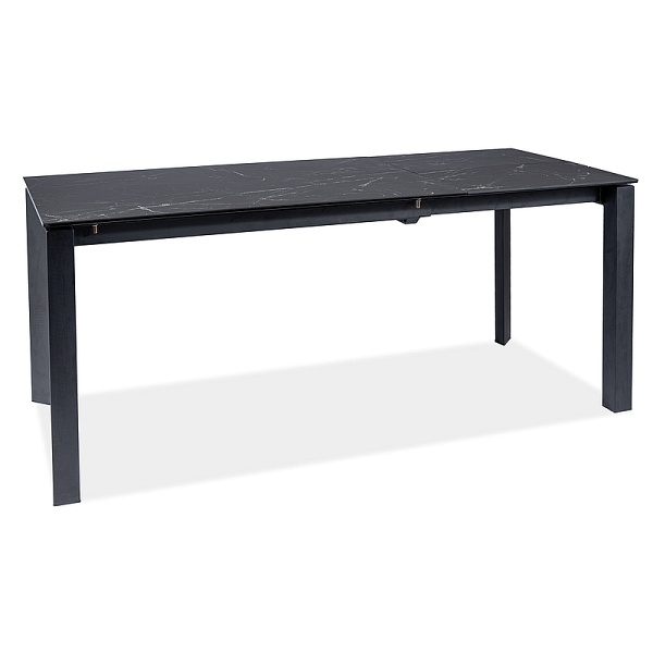 Stół METROPOL ceramic czarny efekt marmuru/czarny mat 120(180)x80 - Signal