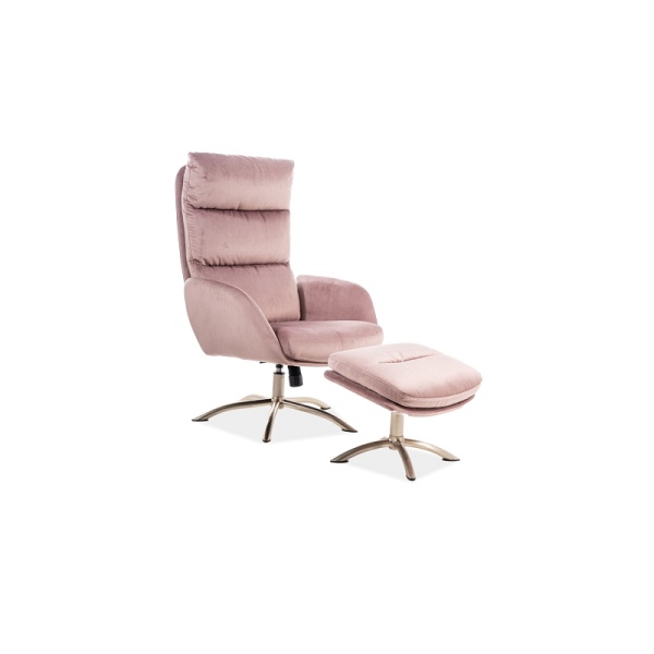 Fotel MONROE velvet róż antyczny bluvel 52 - Signal