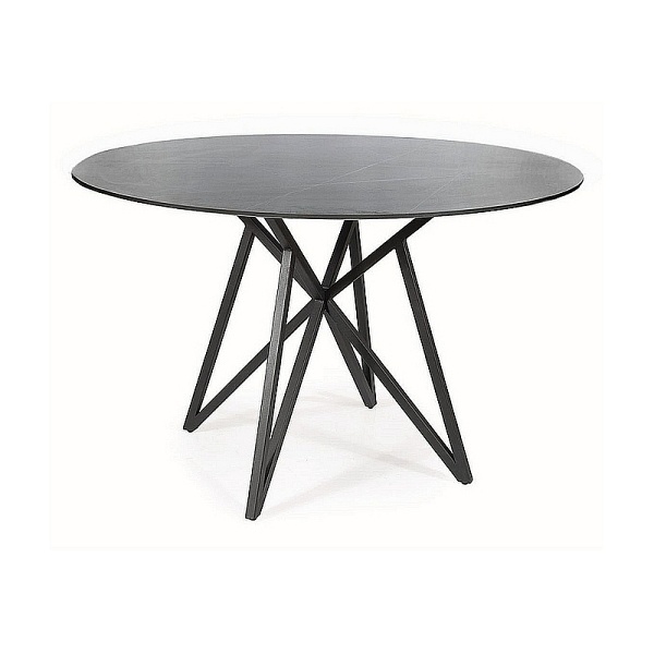 Stół MURANO szary/czarny stelaż fi120 - Signal