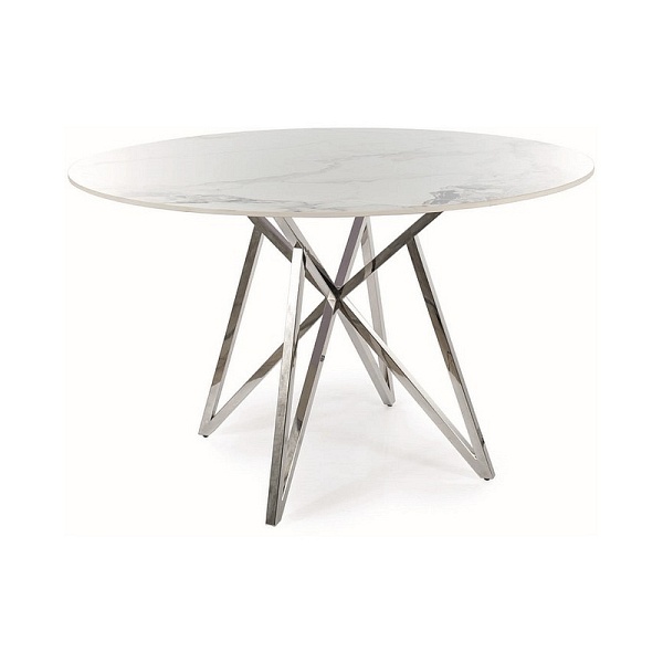 Stół MURANO biały/ chrom stelaż fi120 - Signal