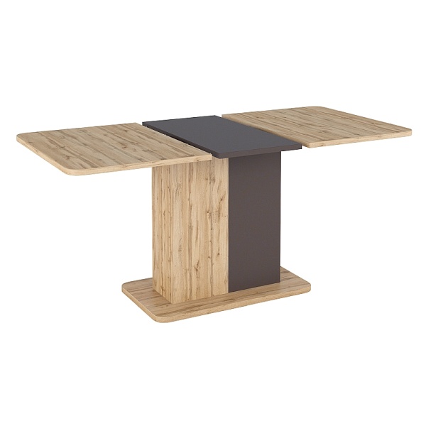 Stół NEXT dąb wotan / brąz 110(153)x68 (d) - Signal