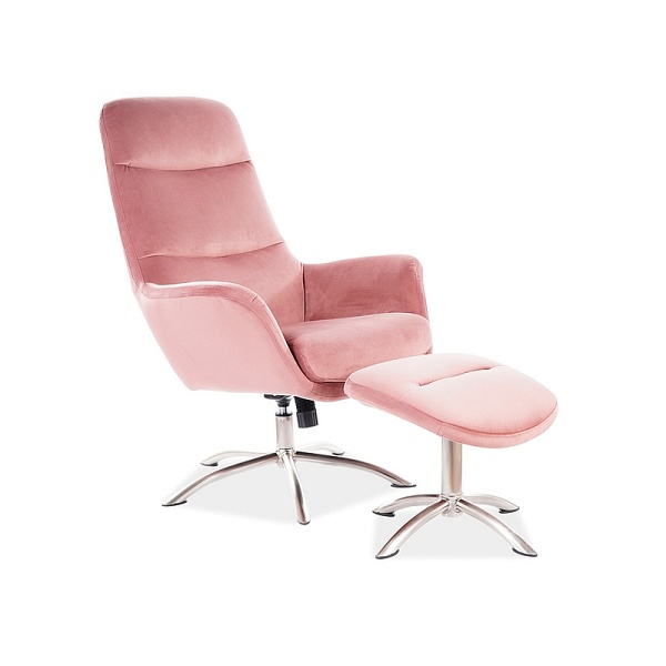 Fotel NIXON velvet antyczny róż bluvel 52 - Signal