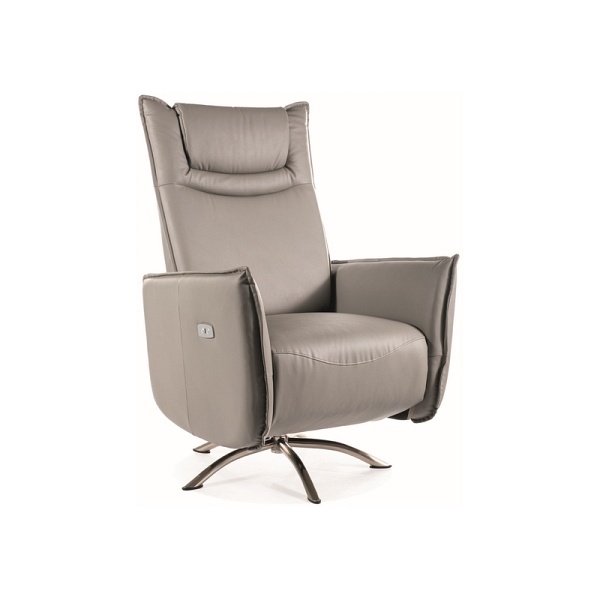 Fotel NOTOS skóra synt. szary tap.217 - Signal